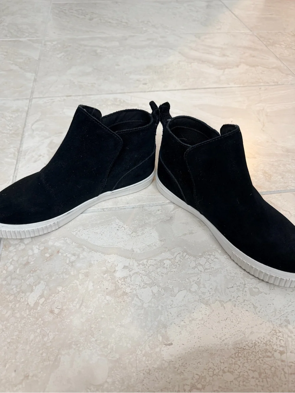 Women’s Timberland Black Suede Slip-On High-Top Sneakers